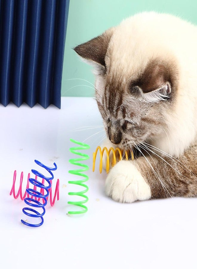 Labriciyon 12Pcs Cat Toys for Bored Indoor Adult Cats Spiral Spring Interactive Bite Resistant Training Coil Spiral Springs for Swatting Springs Toy Unique Cat Toys - Image 5
